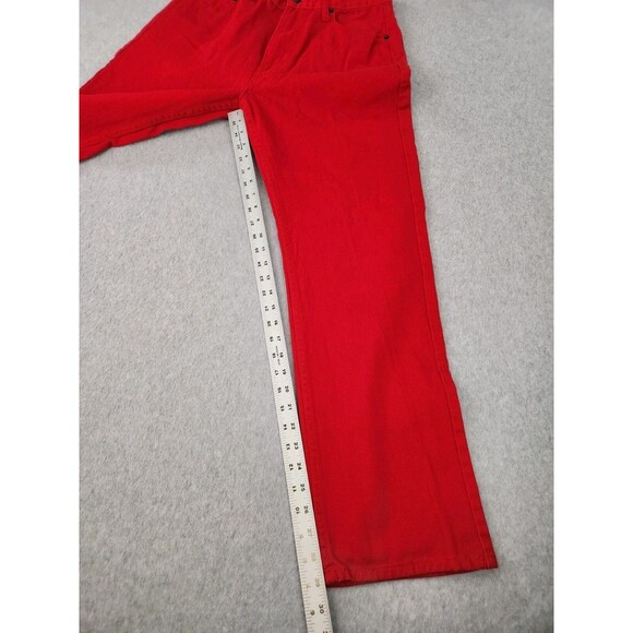 Beyond The Limit Red Denim Jeans Pants Mens 32x29 Bright Colored‎ Straight Leg - Picture 4 of 12